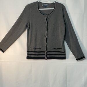 Gray Cardigan Sweater